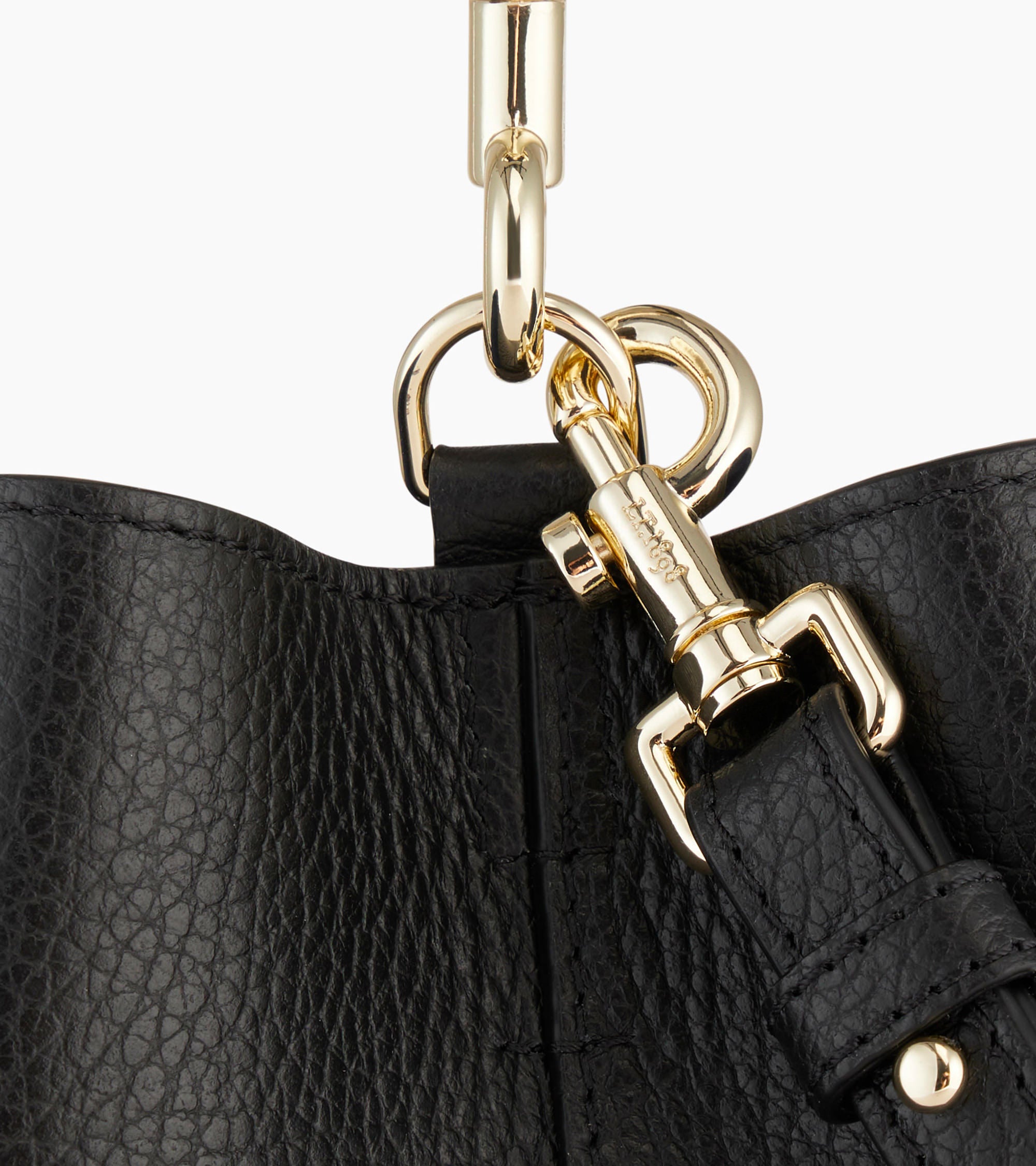 Bolso cubo Louise de piel texturizada