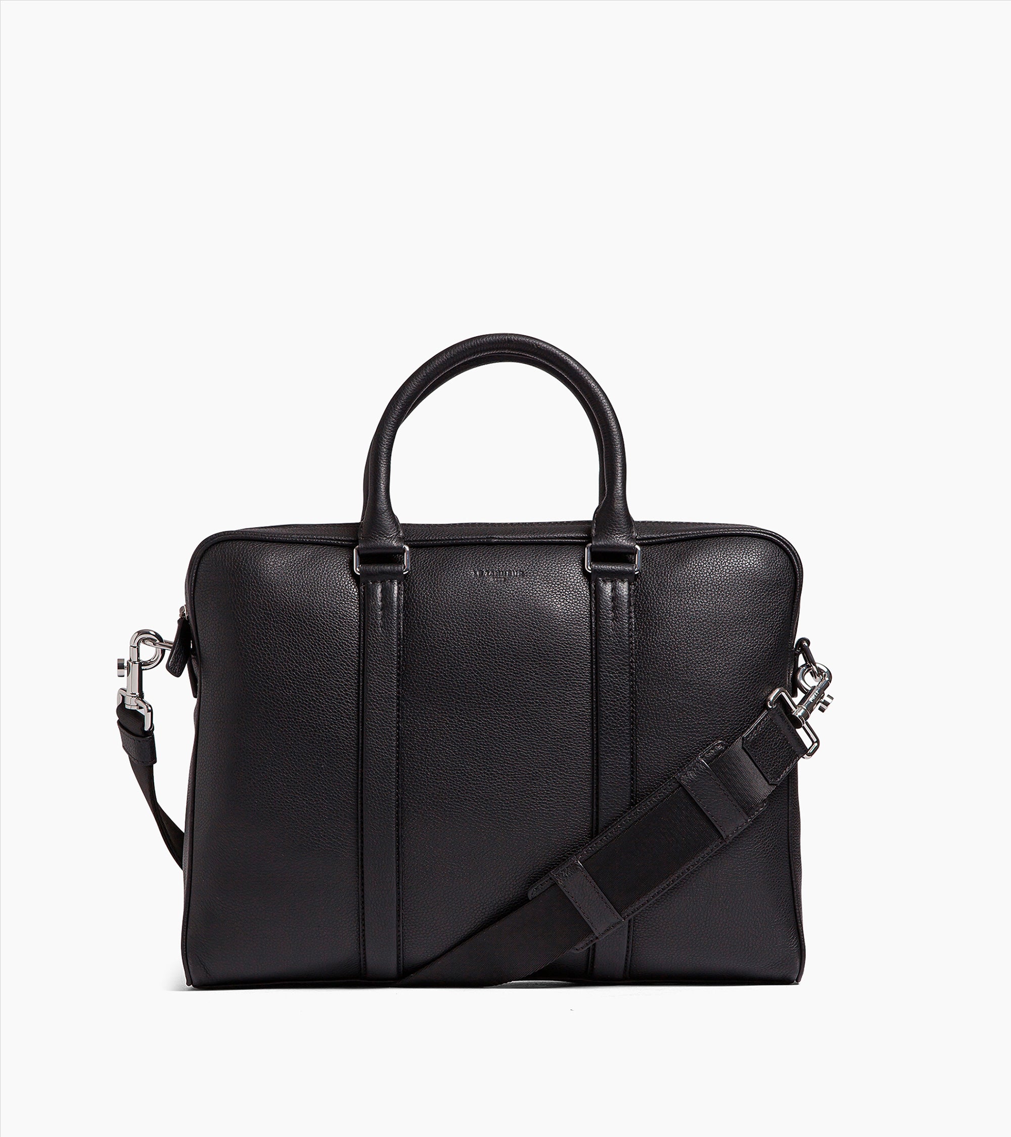 Porte documents 17" Charles en cuir grainé petit modèle