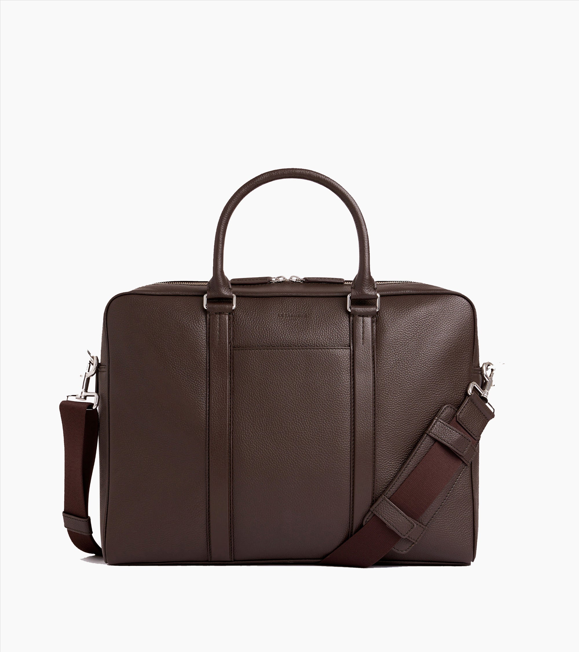 Porte documents 15" Charles en cuir grainé grand modèle