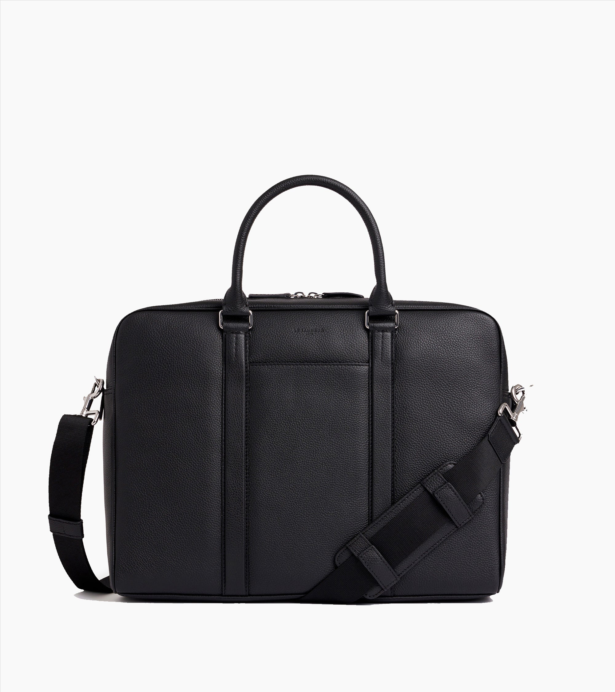 Porte documents 17" Charles en cuir grainé grand modèle
