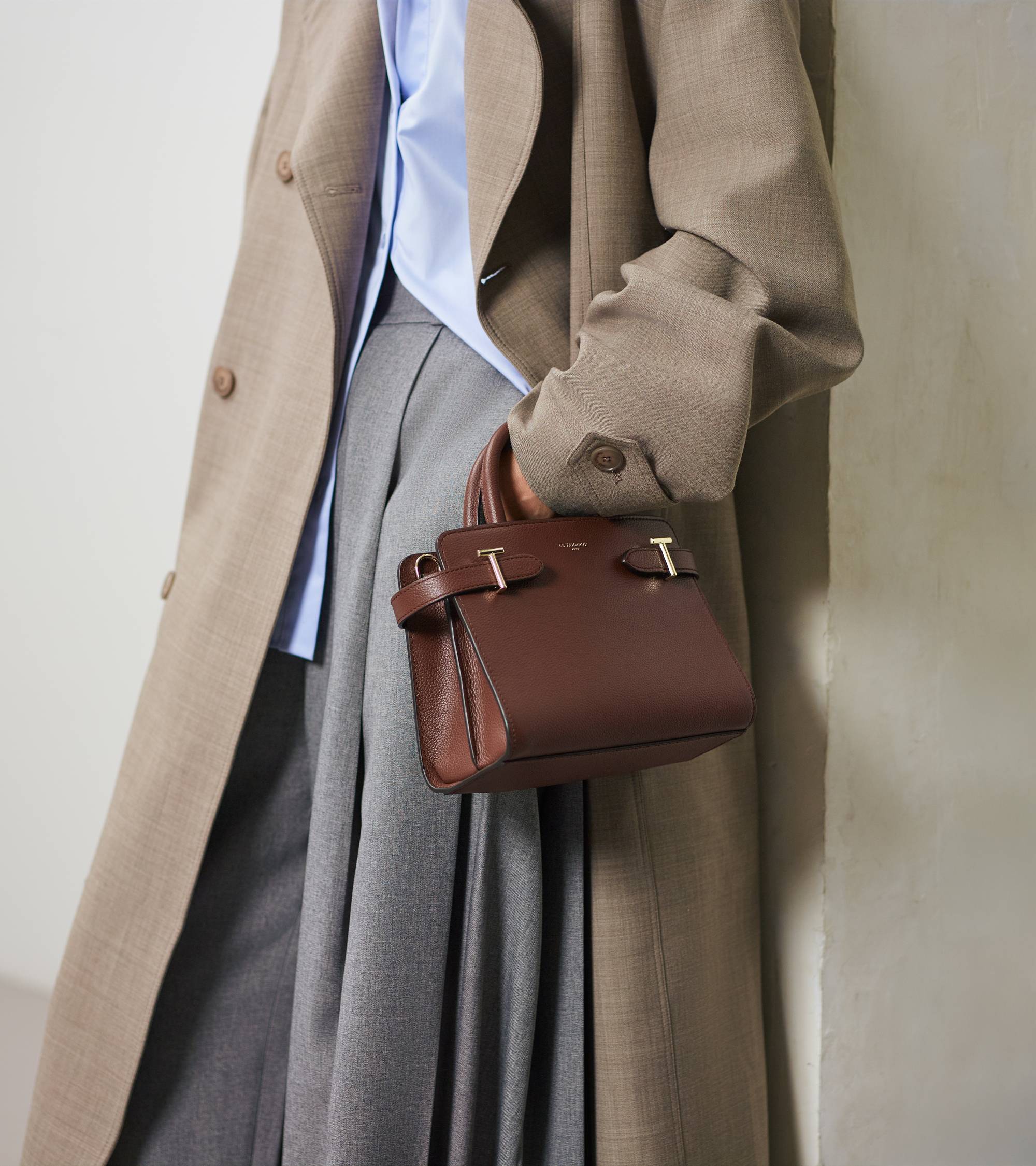 Petit sac à main Emilie en cuir grainé