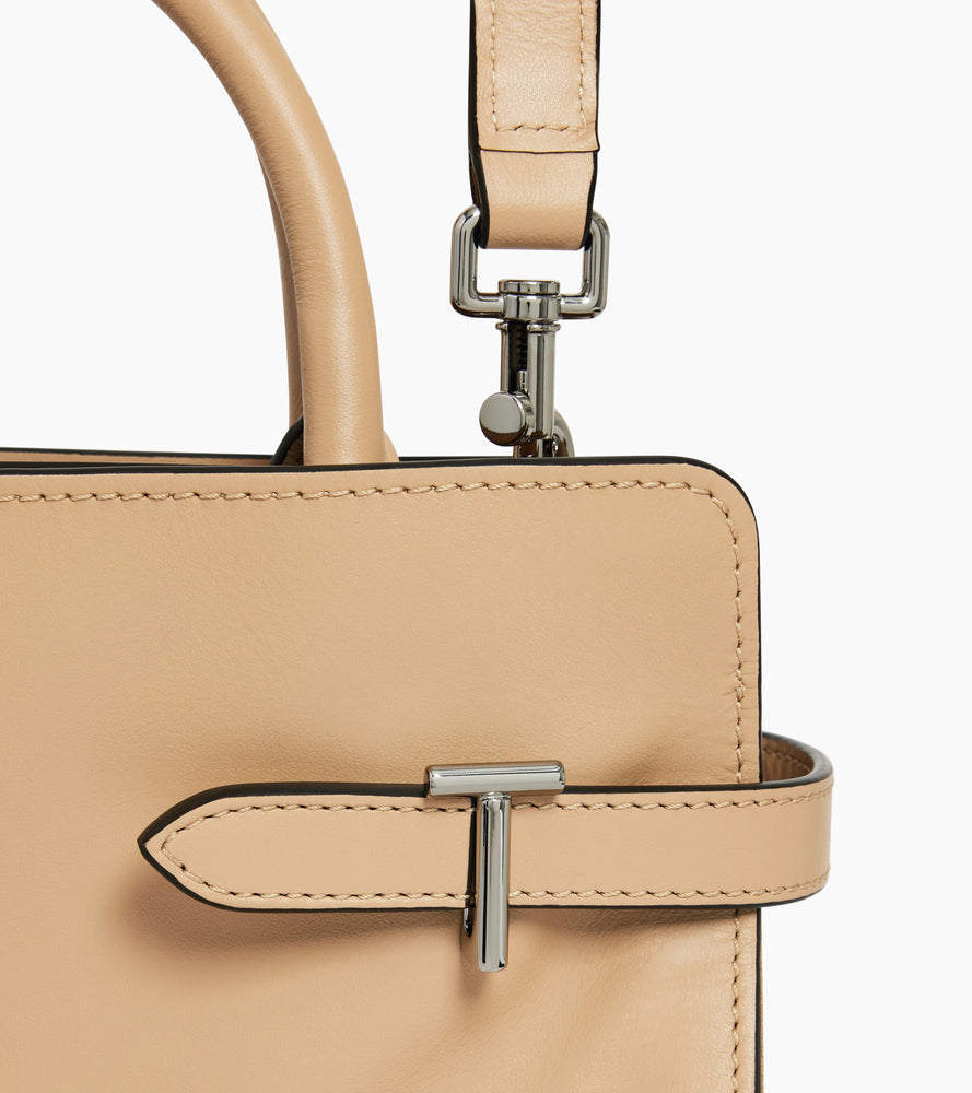 Sac à main moyen modèle Emie en cuir lisse et nubuck