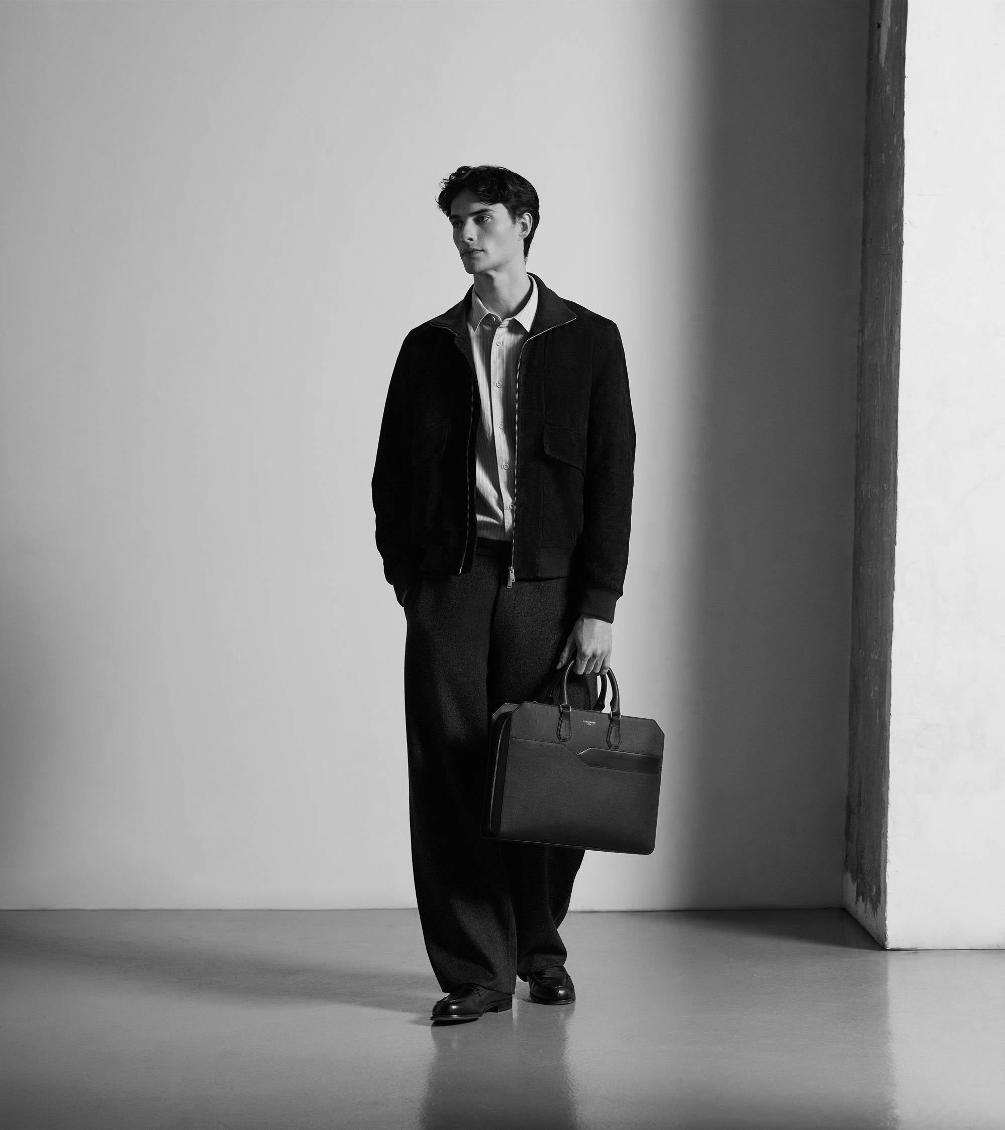 Porte documents 15" Gaston en cuir grain croisé