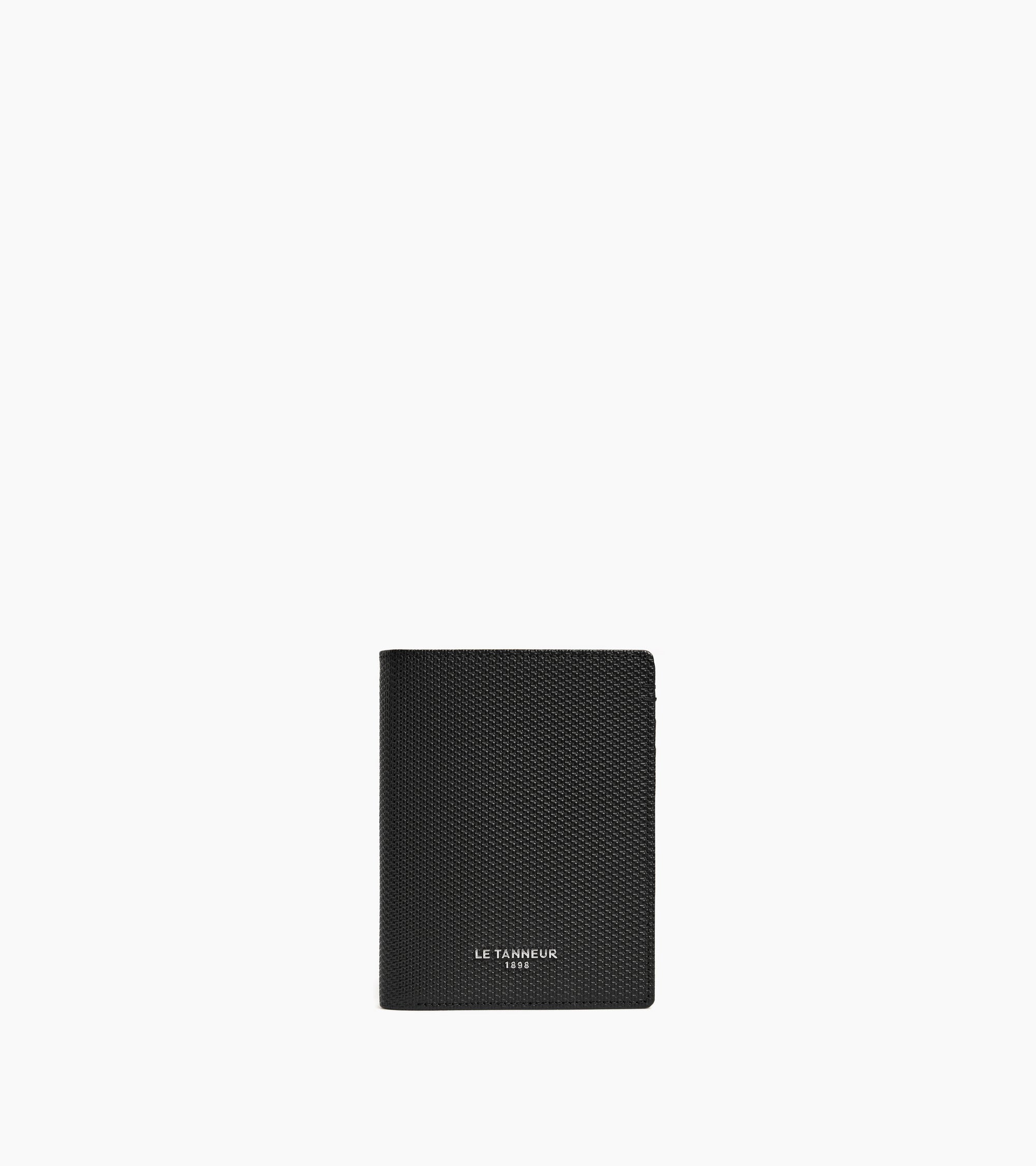 Lucien vertical zipped wallet signature T leather