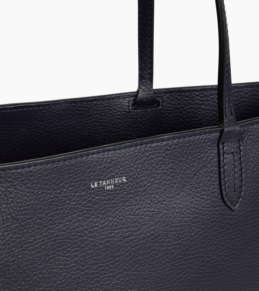 Grand sac cabas Louise en cuir grainé