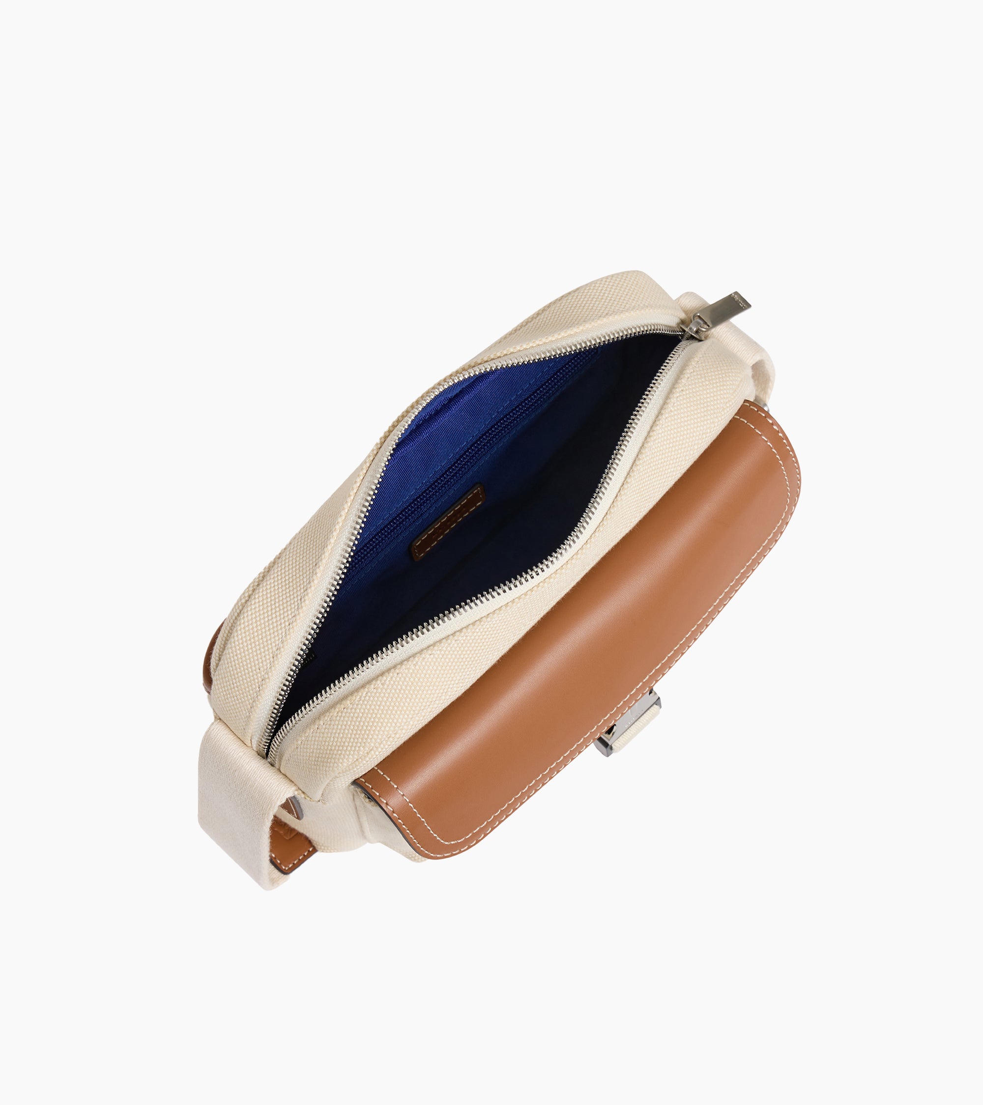Petit sac bandoulière Maurice en toile coton et cuir lisse semi-végétal