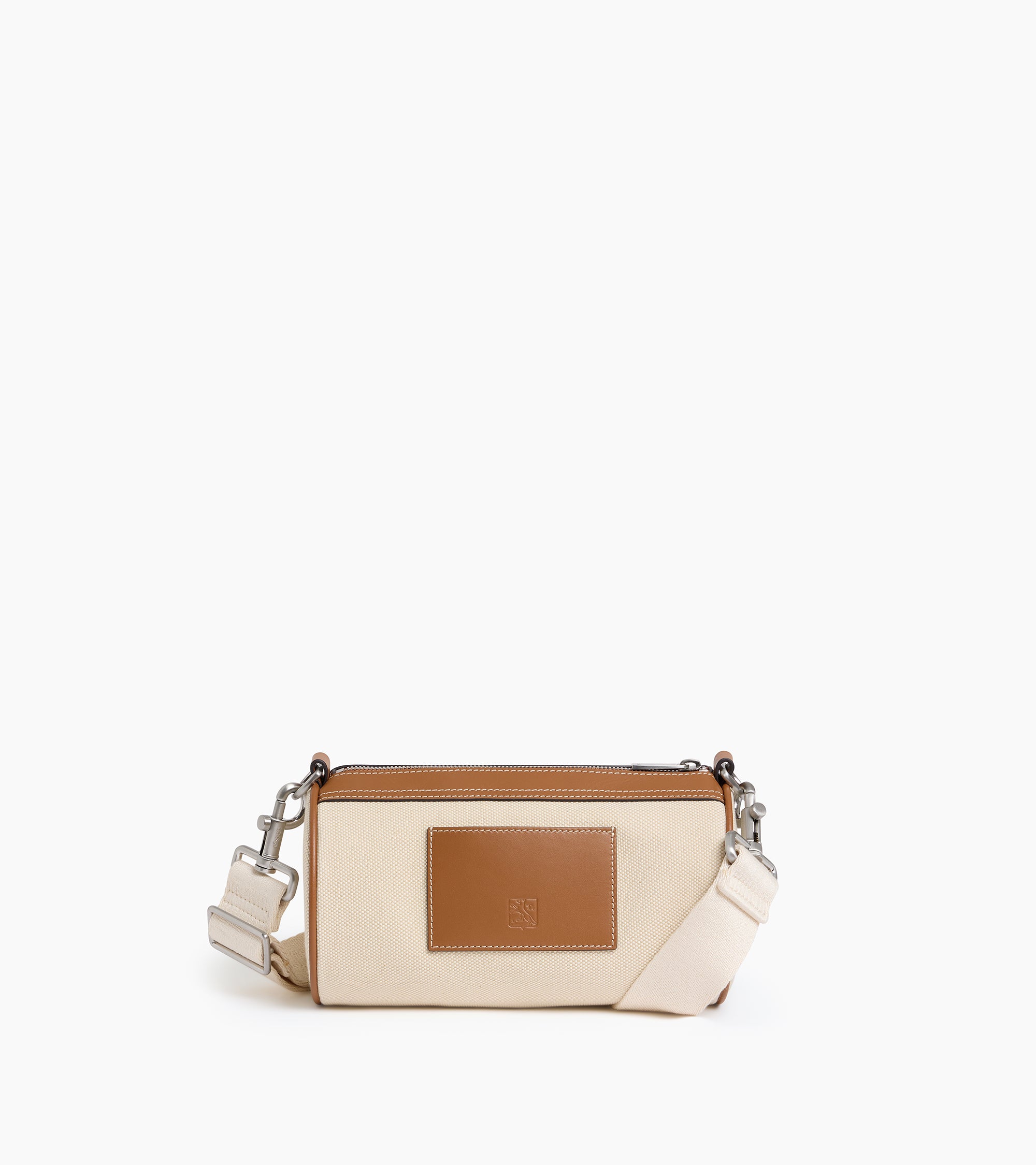 Mini sac bandoulière Maurice en toile coton et cuir lisse semi-végétal
