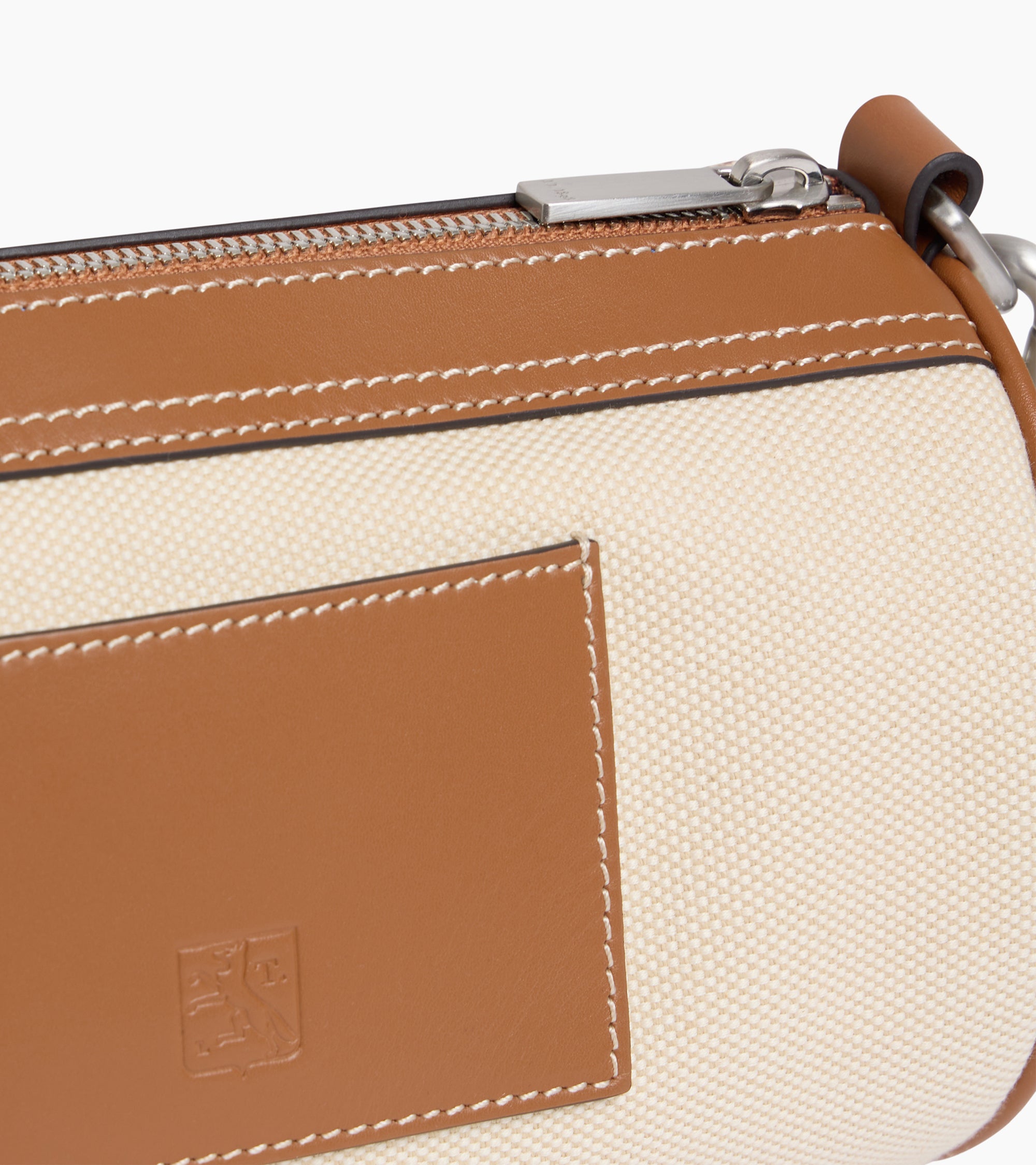 Mini sac bandoulière Maurice en toile coton et cuir lisse semi-végétal
