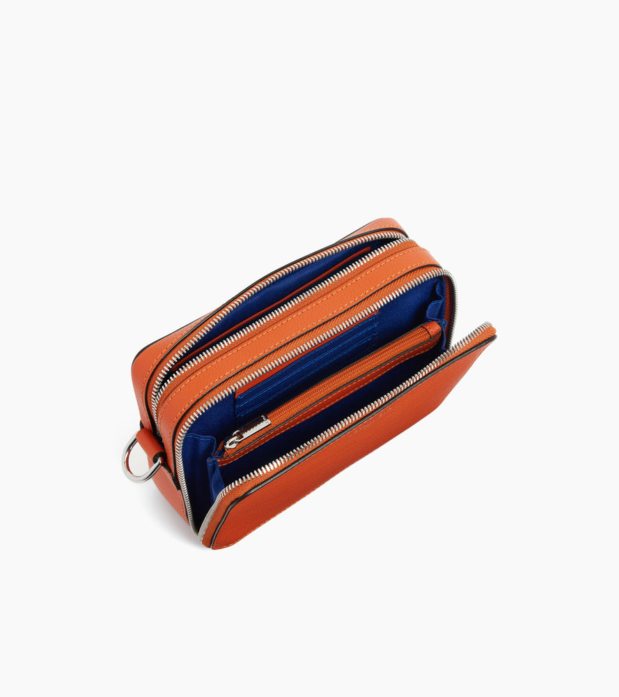 Petite sacoche 2 compartiments Emile en cuir grainé