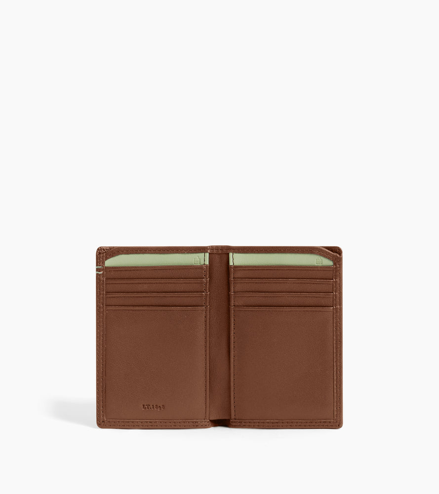 Porte cartes vertical Martin en cuir lisse