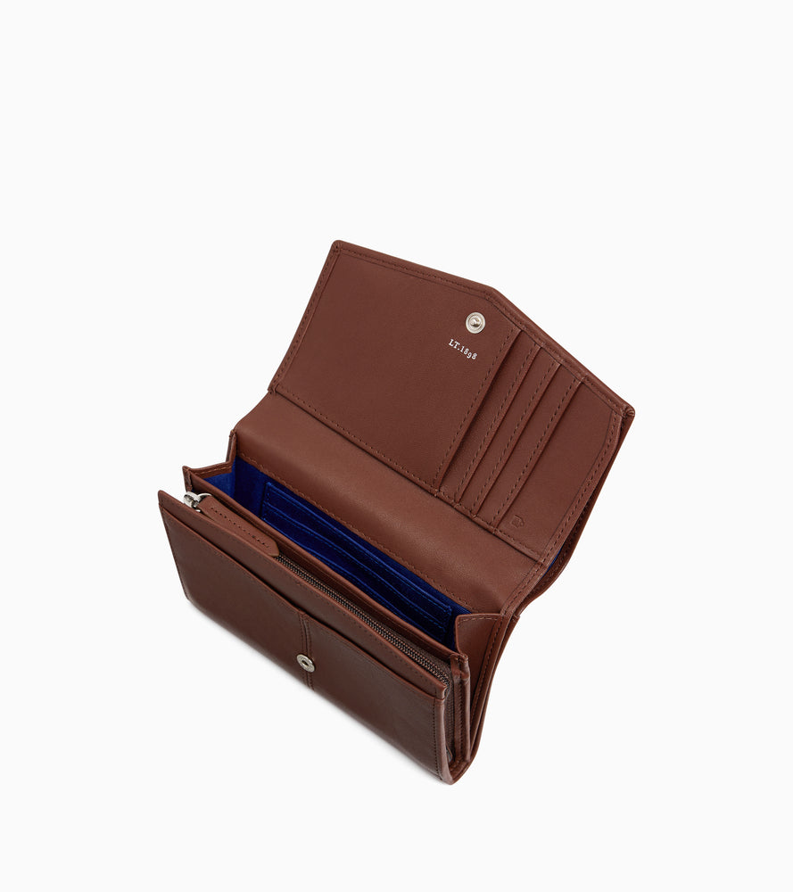 Portefeuille moyen modèle Charlotte en cuir lisse