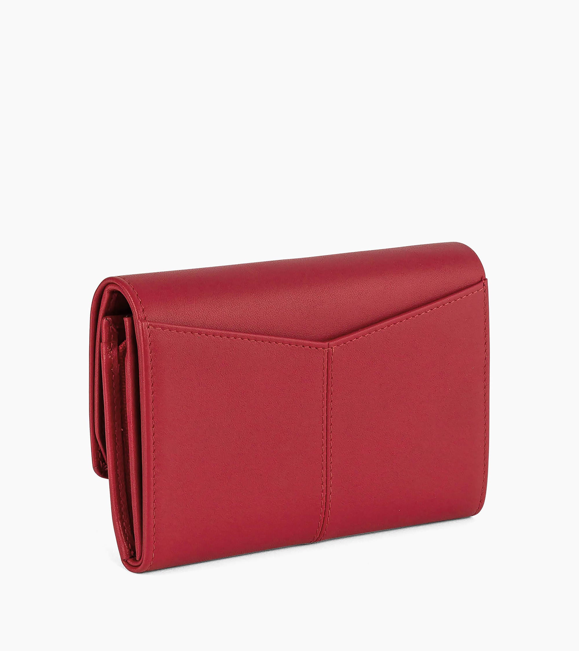 Portefeuille moyen modèle Charlotte en cuir lisse
