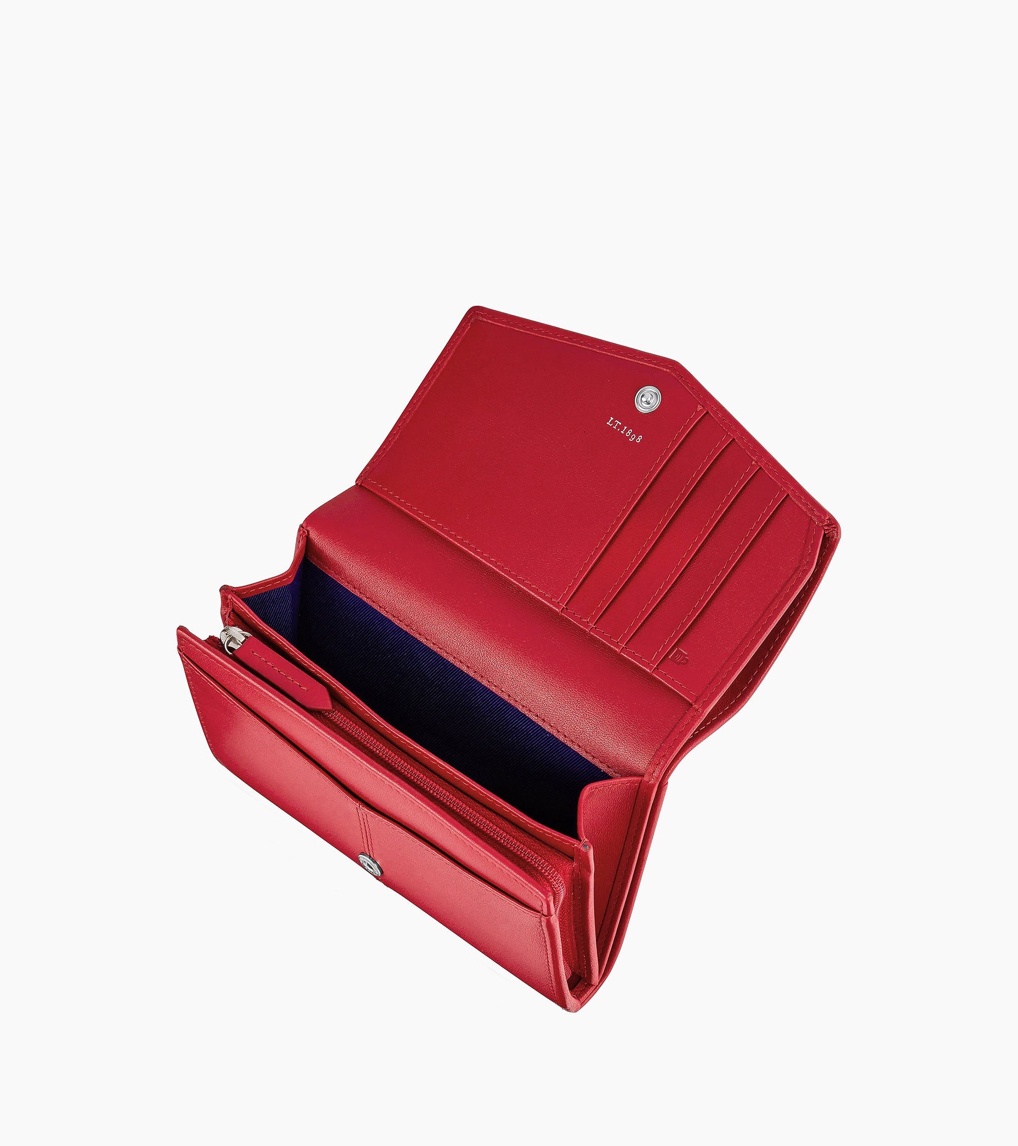 Portefeuille moyen modèle Charlotte en cuir lisse