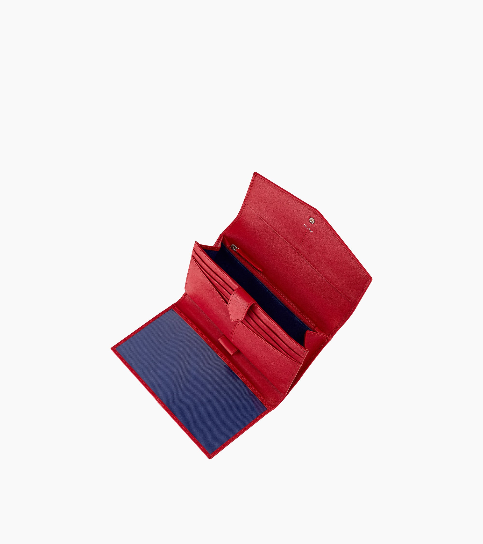 Portefeuille un volet Charlotte en cuir lisse