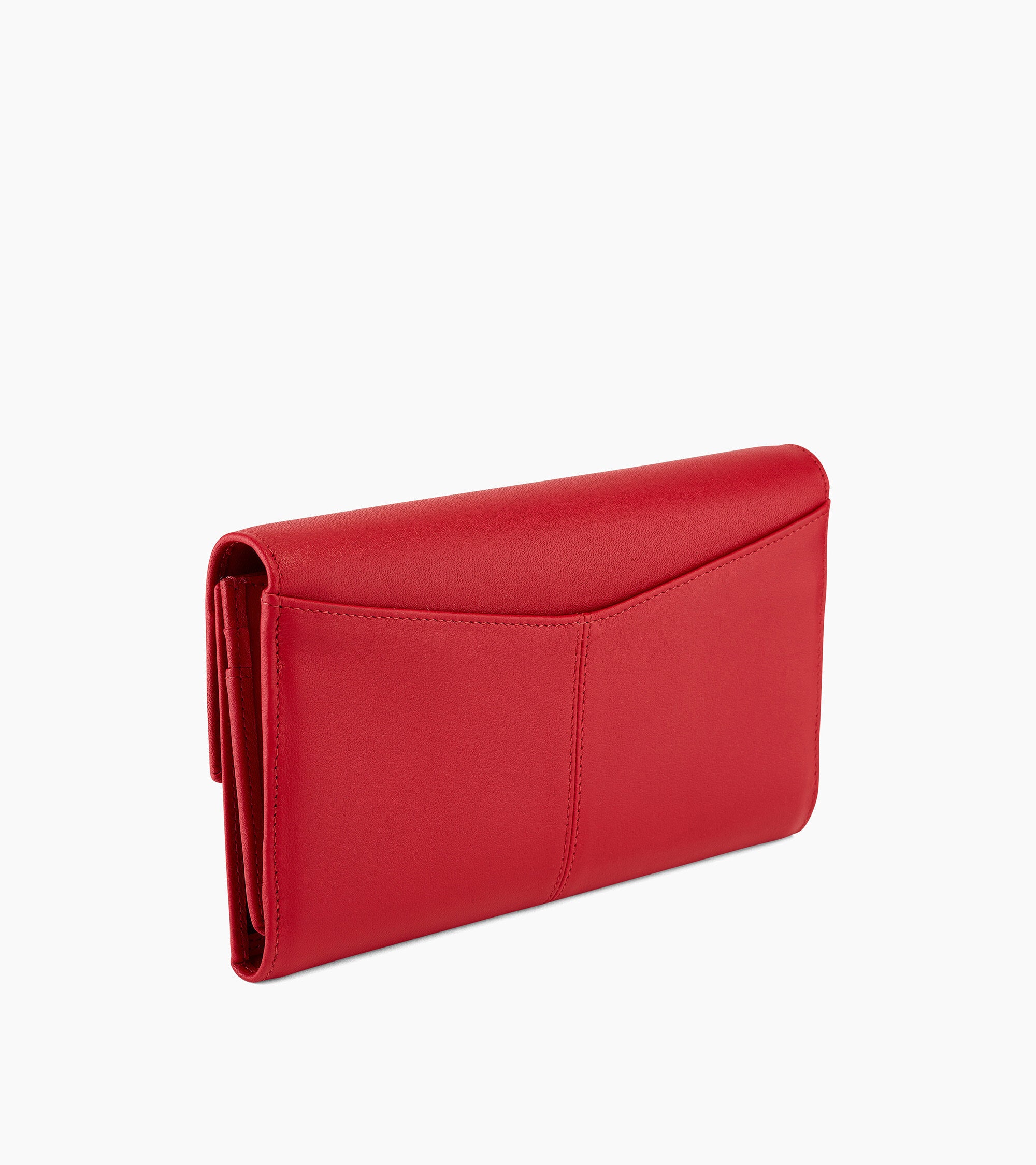 Portefeuille un volet Charlotte en cuir lisse