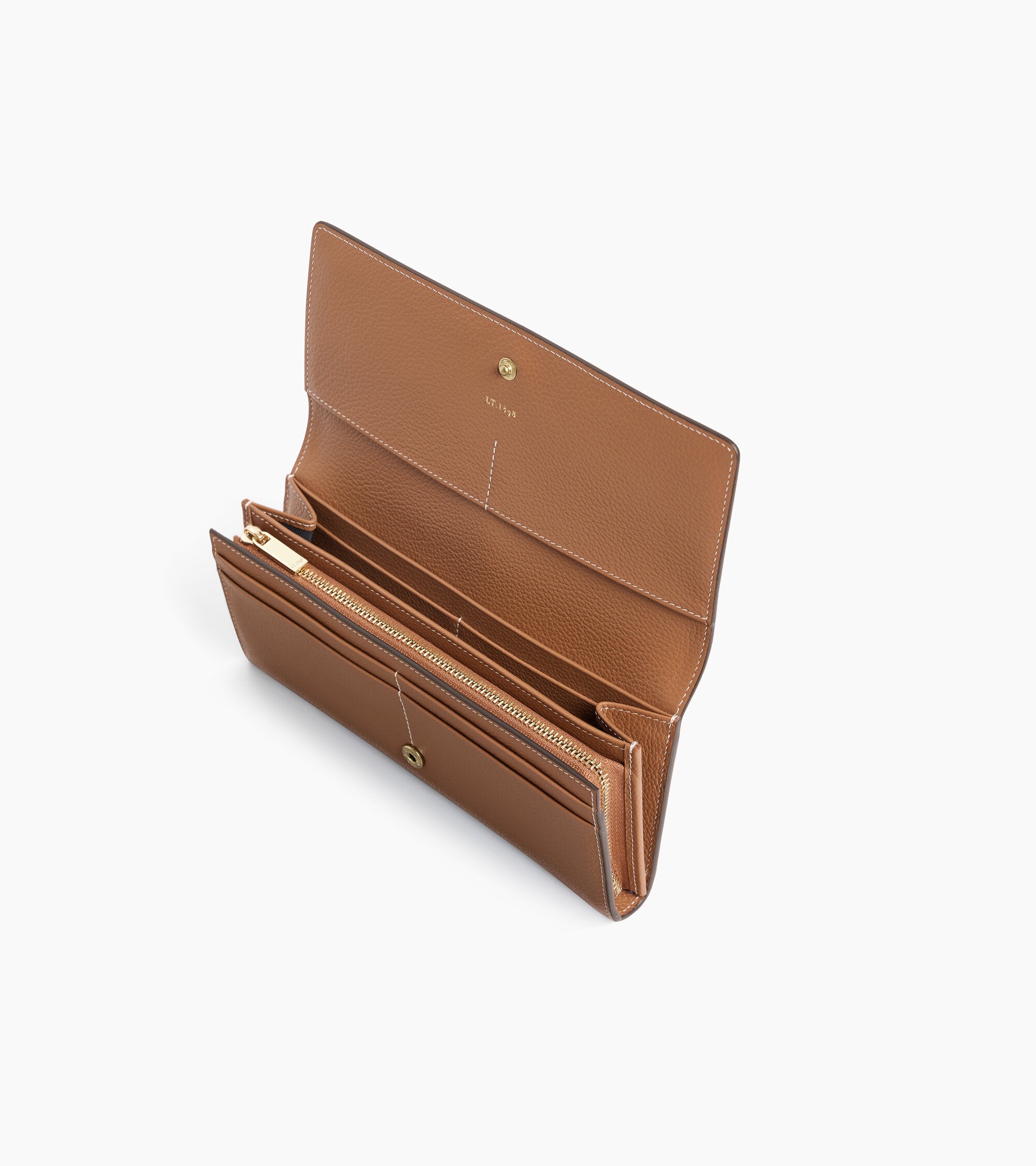 Grand portefeuille à rabat Louison en cuir grainé