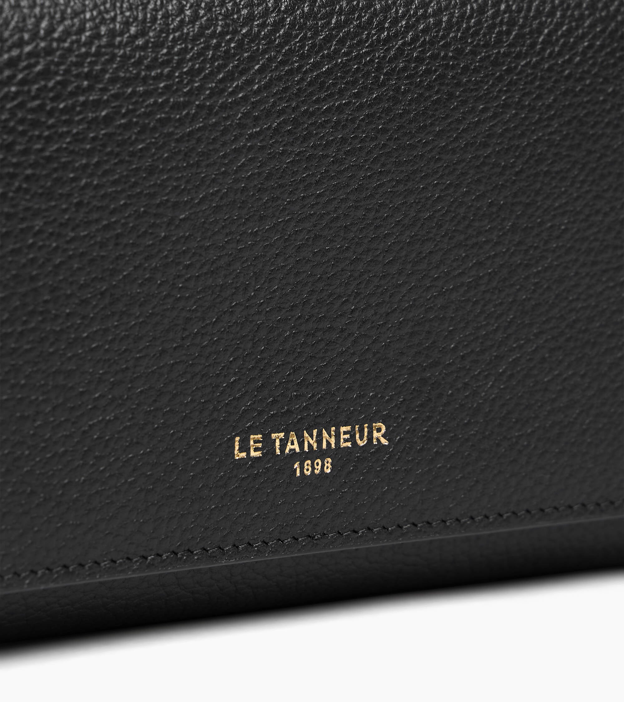 Grand portefeuille à rabat Louison en cuir grainé