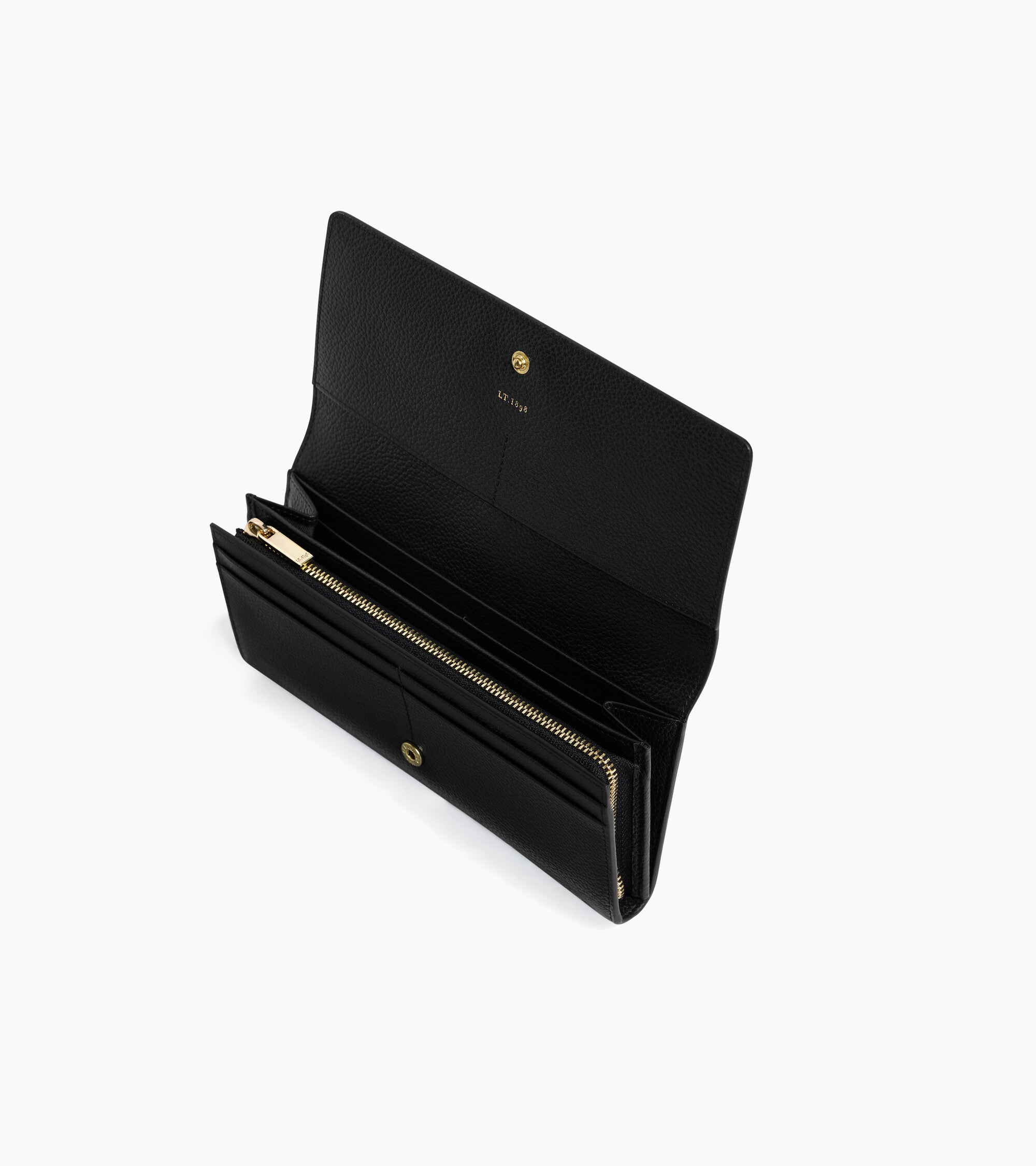 Grand portefeuille à rabat Louison en cuir grainé