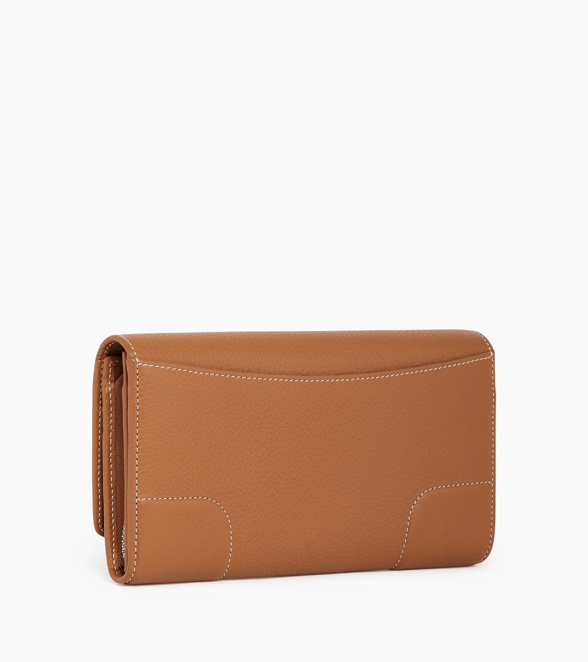 Grand portefeuille à rabat Romy en cuir grainé