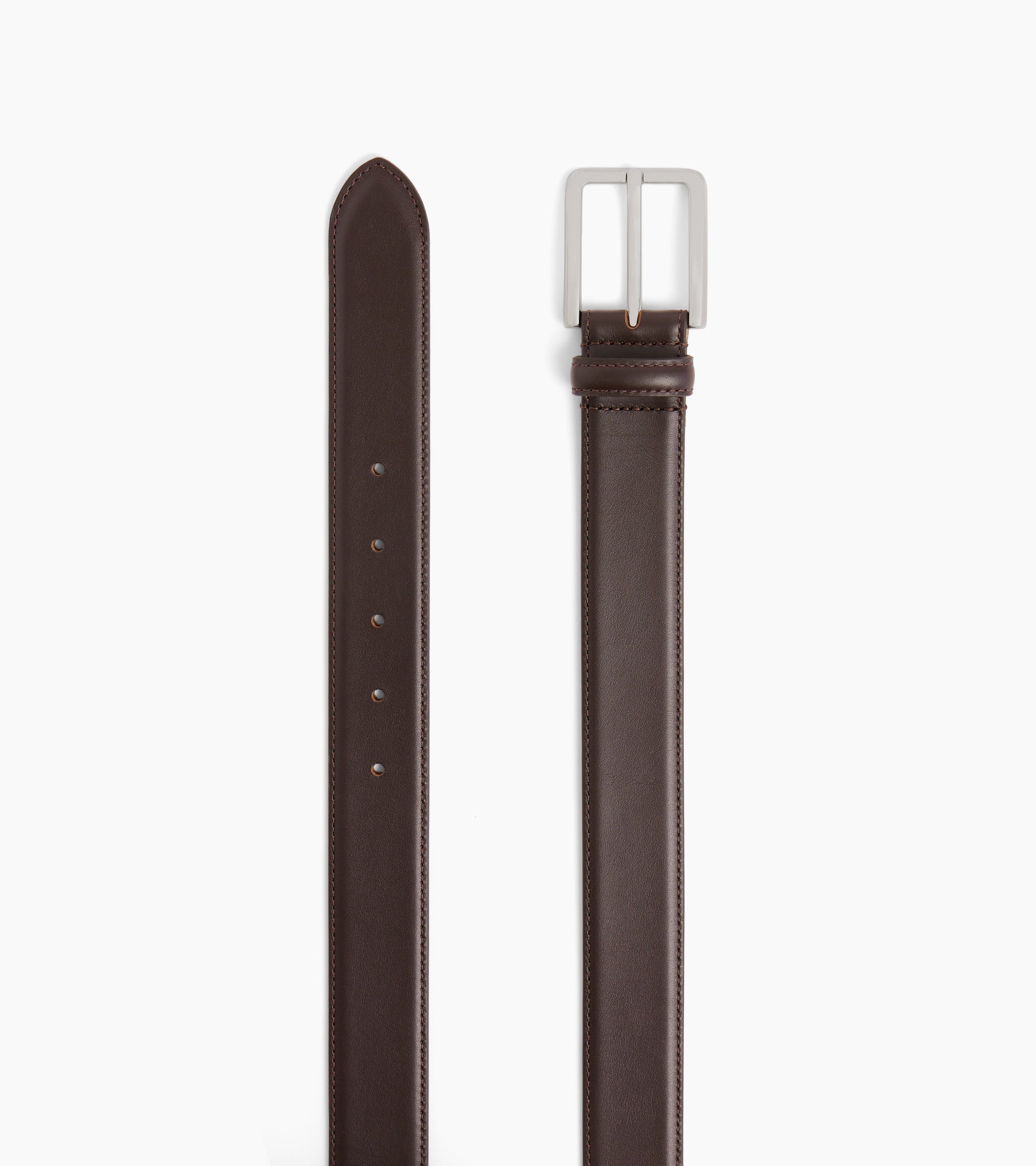 Ceinture homme avec boucle rectangle en cuir lisse